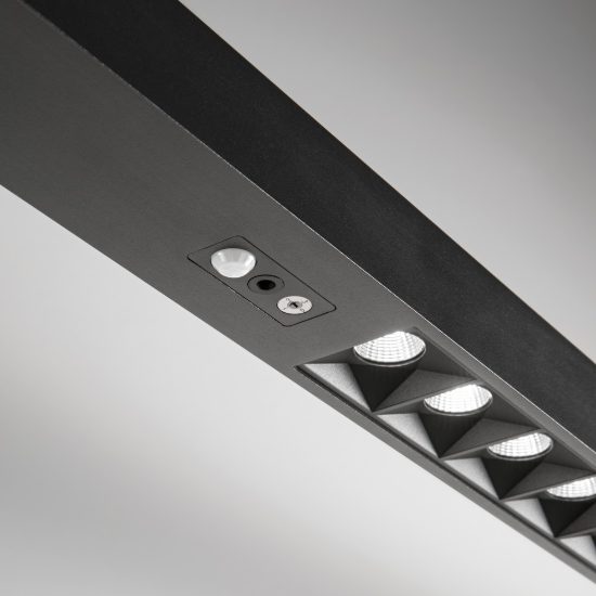 Ideal lux comfort-2 lampada da terra led 76w cct 2700k 5700k con sensori 197cm per ufficio nera