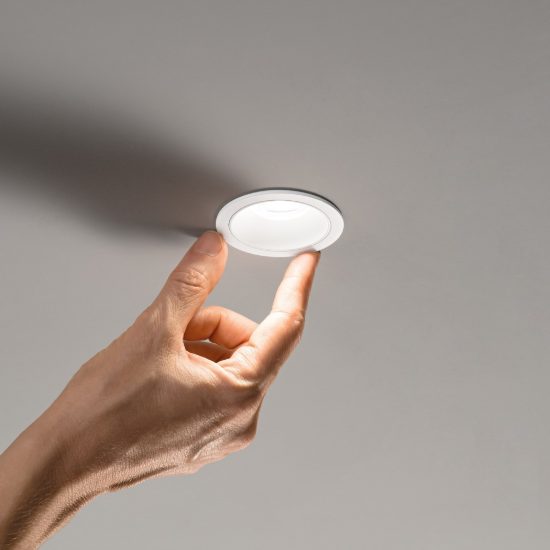 Ideal lux game faretto da incasso per cartongesso led 5w 3000k foro 5cm rotondo bianco