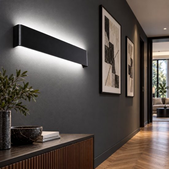 Ideal lux delta applique rettangolare led 14w 4000k 41cm per soggiorno moderna nera