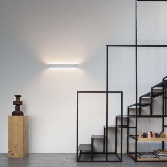 Ideal lux delta applique rettangolare led 14w 4000k 41cm per soggiorno moderna nera