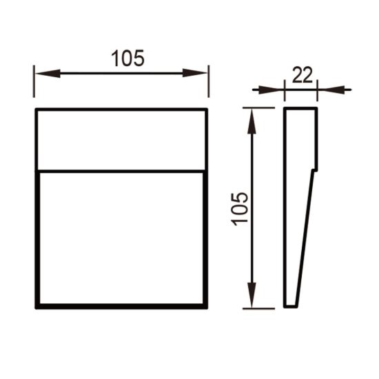Segnapasso per esterno led 3w 3000k ip54 11cm antracite