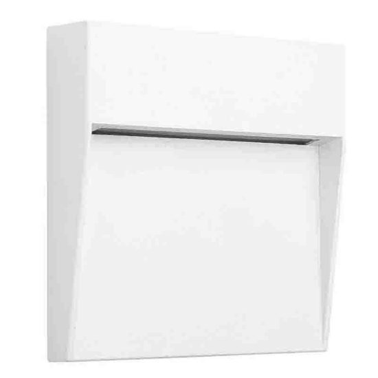 Segnapasso da esterno led 3w 3000k ip54 11cm bianco sabbiato