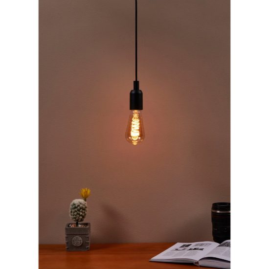 Eglo lampadina led e27 4w 2000k a oliva ambrata 6,4cm con filamento a spirale dimmerabile confezione da 8 pezzi
