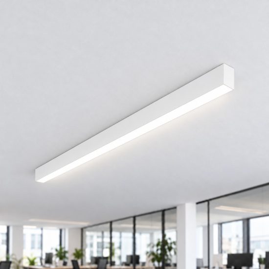 Ideal lux fluo plafoniera lineare led 36w 4000k 180,5cm per ufficio bianca