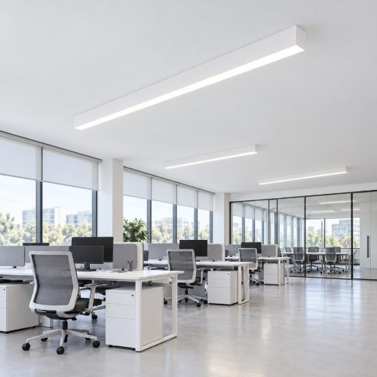 Ideal lux fluo plafoniera lineare led 36w 4000k 180,5cm per ufficio bianca