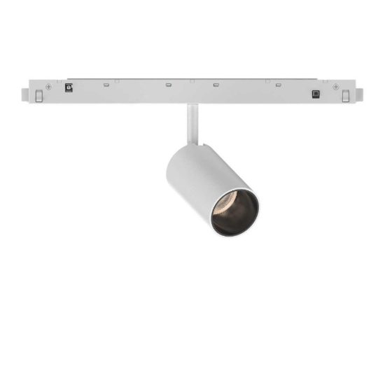 Ideal lux ego faretto per binario 48v orientabile led 8w 3000k dali bianco