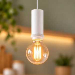 Ideal lux mix up lampada a sospensione e27 230cm per camera da letto moderna bianca