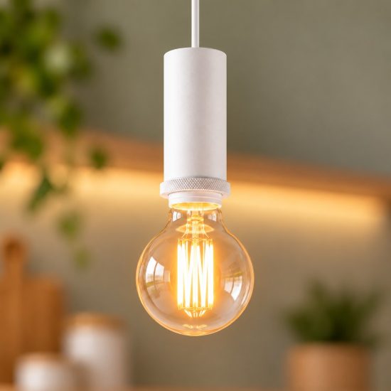 Ideal lux mix up lampada a sospensione e27 230cm per camera da letto moderna bianca