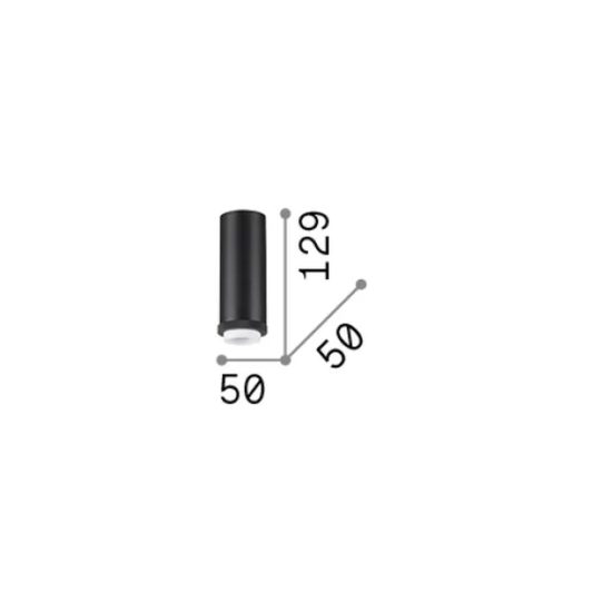 Ideal lux mix up plafoniera e27 12,9cm per cabina armadio moderna nera