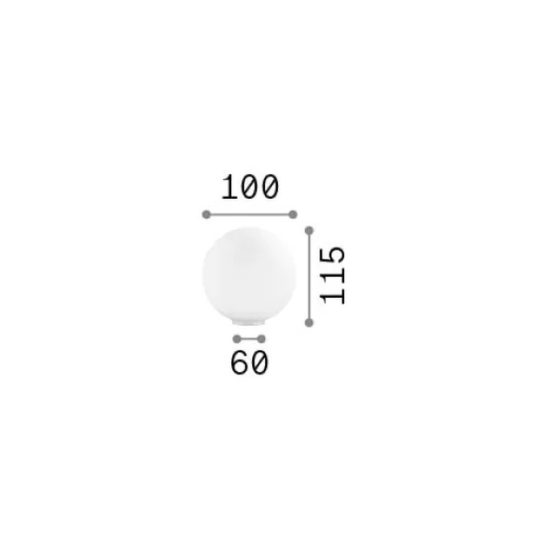 Ideal lux mapa abat-jour da comodino g9 10cm per camera da letto moderna bianca