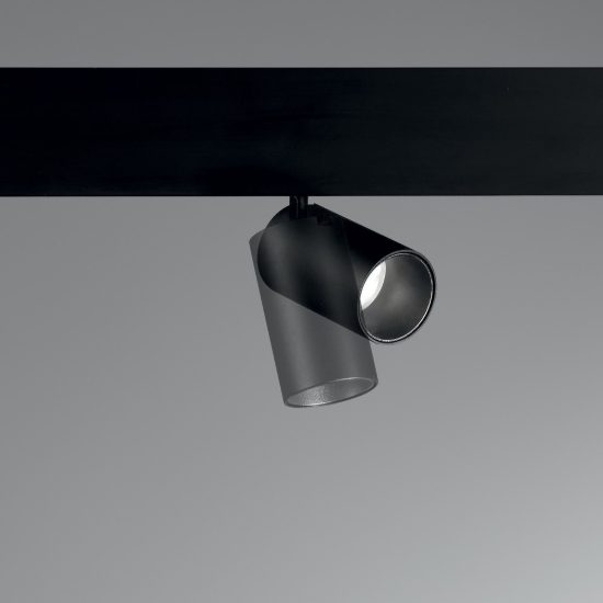 Ideal lux ego faretto per binario 48v orientabile led 8w 4000k nero