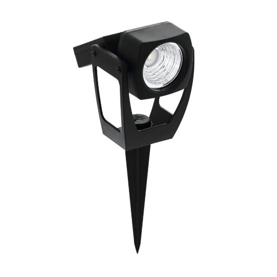 Eglo gionata faretto solare da giardino led 0,1w 11,5cm ip44 con picchetto nero confezione da 12 pezzi