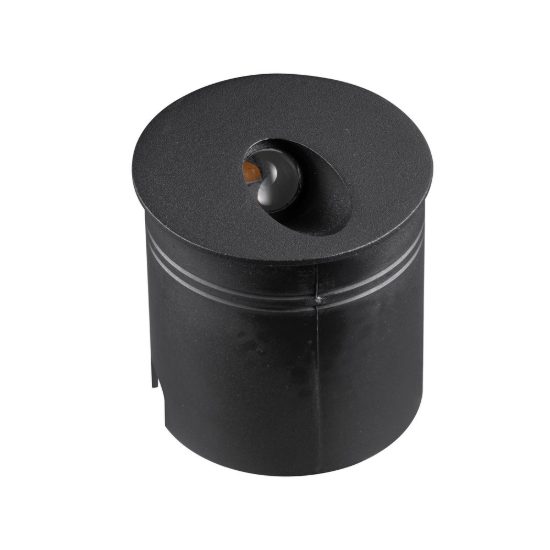 Segnapasso da esterno tondo nero sabbiato led 3w 3000k ip65