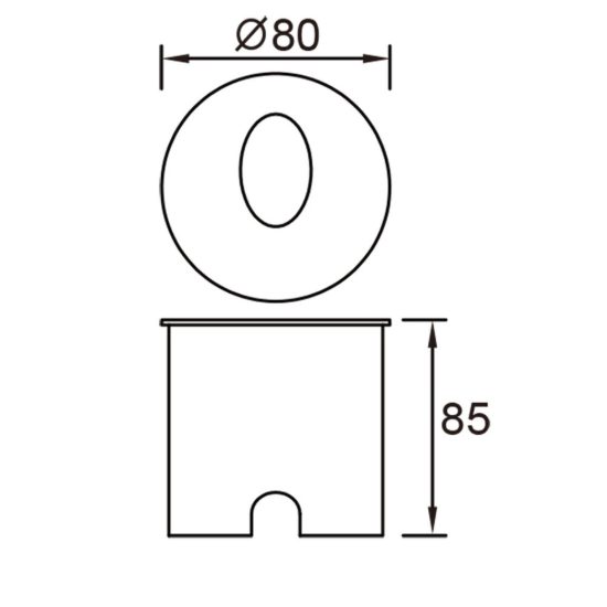 Segnapasso da incasso da esterno led 3w 3000k ip65 8cm tonda bianco sabbiato