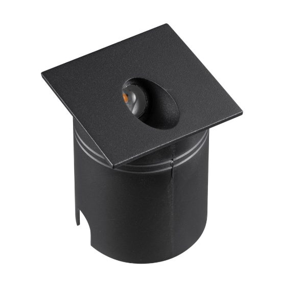 Segnapasso da incasso da esterno nero sabbiato led 3w 3000k ip65