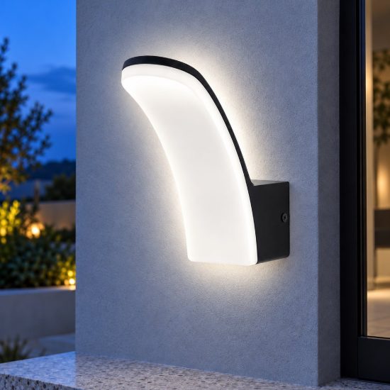 Eglo laconella e applique da esterno led 11,5w 4000k 7cm ip44 nera confezione da 9 pezzi