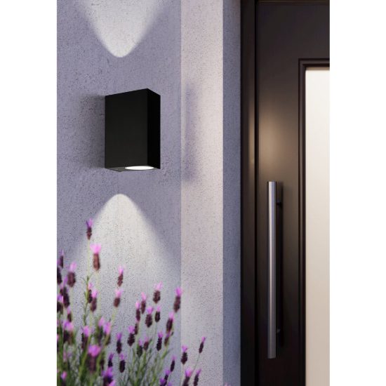 Eglo scogliera e applique da esterno 2 luci 7cm biemissione nera confezione da 18 pezzi