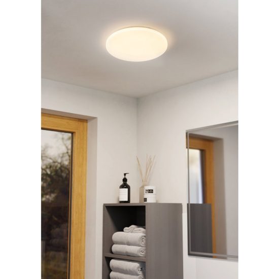 Eglo pogliola e plafoniera 10w 4000k 26cm per bagno bianca confezione da 7 pezzi