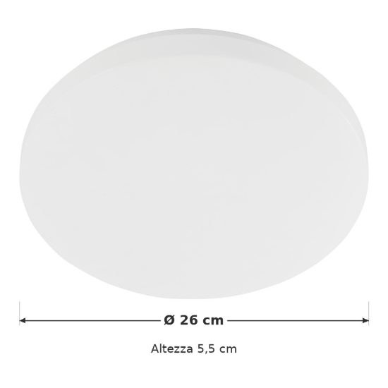Eglo pogliola e plafoniera 10w 4000k 26cm per bagno bianca confezione da 7 pezzi
