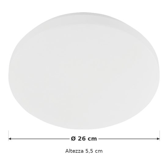 Eglo pogliola e plafoniera 11w 3000k 26cm bianca confezione da 7 pezzi