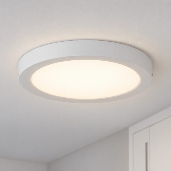 Eglo idun e plafoniera led 18w 4000k 22,5cm moderna rotonda bianca confezione da 6 pezzi