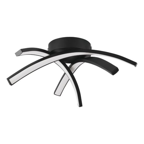 Eglo destro e plafoniera led 11w 4000k 37cm per camera da letto moderna nera confezione da 5 pezzi