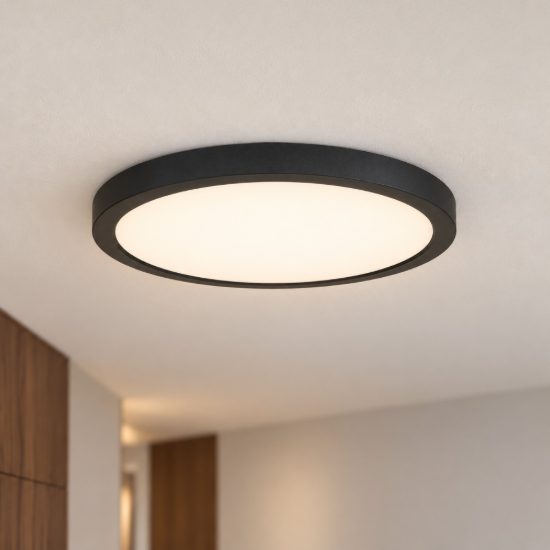 Eglo testara e plafoniera led 10w 3000k 21,1cm moderna nera confezione da 12 pezzi