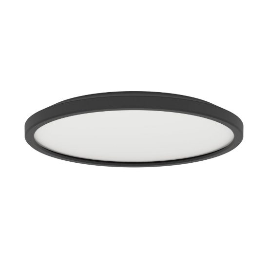 Eglo testara e plafoniera led 16,4w 3000k 30cm moderna nera confezione da 12 pezzi