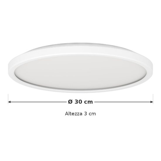 Eglo testara e plafoniera led 16,4w 3000k 30cm moderna bianca confezione da 12 pezzi