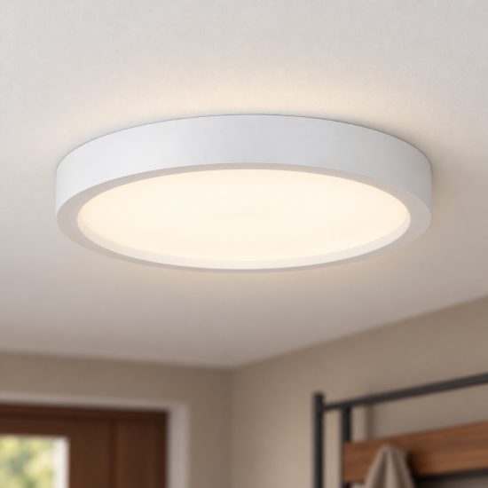 Eglo idun e plafoniera led 17w 4000k 28,5cm moderna rotonda bianca confezione da 5 pezzi