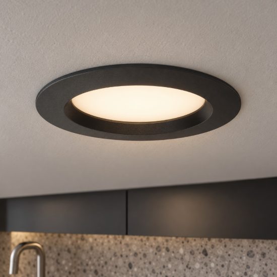 Eglo idun e faretto da incasso per cartongesso 7w 3000k foro 10-11cm nero confezione da 20 pezzi