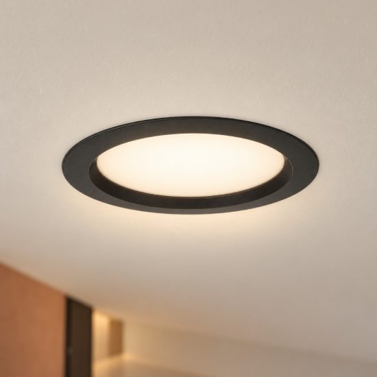 Eglo idun e faretto da incasso per cartongesso 12w 4000k foro 15-16cm nero confezione da 10 pezzi