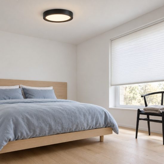 Eglo idun e plafoniera led 14w 4000k 21cm moderna rotonda nera confezione da 5 pezzi