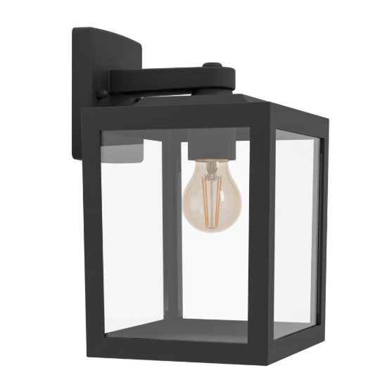 Eglo olgiata e applique da esterno 17cm ip44 a lanterna verso il basso nera confezione da 4 pezzi