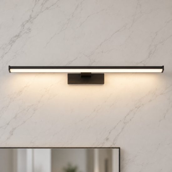 Eglo galenzana e applique per specchio bagno led 11w 4000k 60cm ip44 nera confezione da 10 pezzi