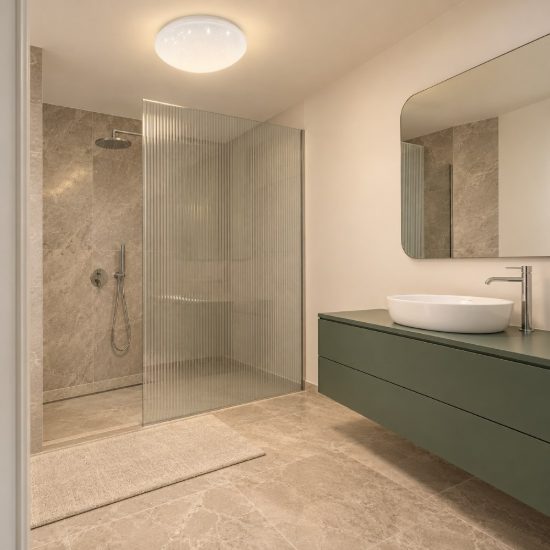 Eglo pogliola e plafoniera 12w 3000k 26cm per bagno bianca effetto cristallo confezione da 7 pezzi