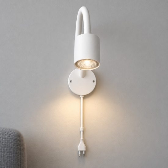 Eglo portella applique per comodino gu10 led 2,8w 3000k 6cm bianca confezione da 10 pezzi