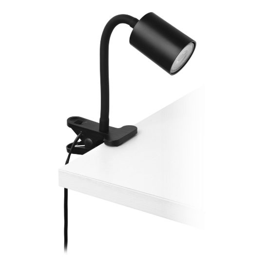 Eglo portella lampada da scrivania con pinza gu10 2,8w 3000k 30,4cm nera confezione da 10 pezzi