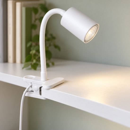 Eglo portella lampada da scrivania con pinza gu10 2,8w 3000k 30,4cm bianca confezione da 10 pezzi