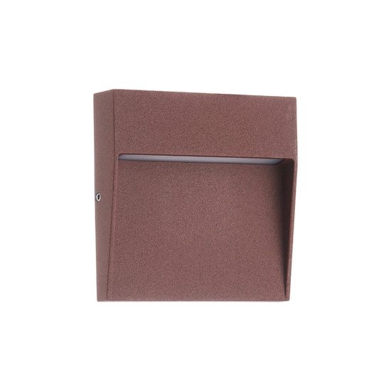 Segnapasso moderno da esterno corten led 3w 3000k ip54 11cm