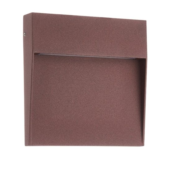 Segnapasso moderno da esterno led 3000k ip54 16cm corten