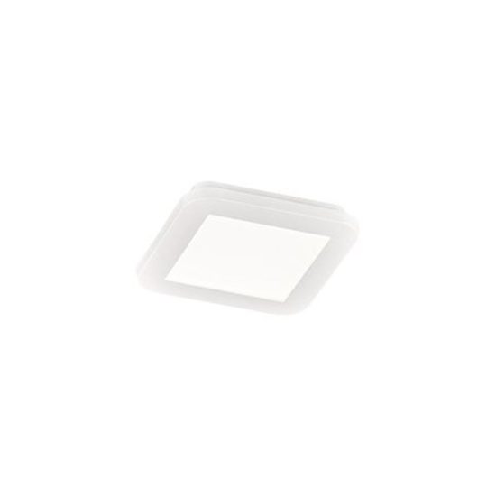 Plafoniera led 9w 3000k ip44 per bagno moderna quadrata bianca