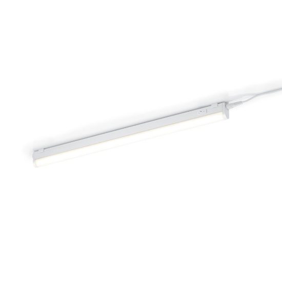 Lampada sottopensile led 6,5w 3000k per cucina moderna bianca con interruttore