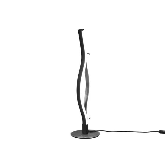 Lampada da tavolo per salotto led 8w cct 2300k 3000k 4000k touch ondulata alluminio spazzolato nera