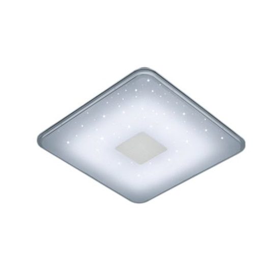 Plafoniera led 21,5w cct 3000k 5500k con telecomando per soggiorno moderna quadrata bianca