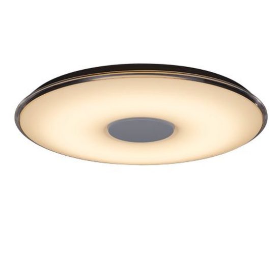 Plafoniera led 43w cct 3000k 5500k con telecomando per soggiorno moderna rotonda bianca