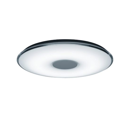 Plafoniera led 43w cct 3000k 5500k con telecomando per soggiorno moderna rotonda bianca