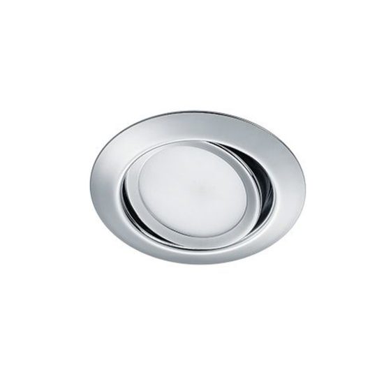 Faretto da incasso per cartongesso per soggiorno orientabile led 5w 3000k rotondo cromo