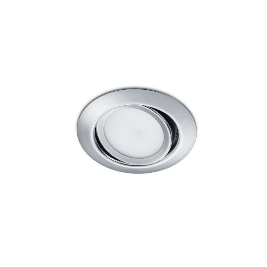 Faretto da incasso per cartongesso per soggiorno orientabile led 5w 3000k rotondo cromo
