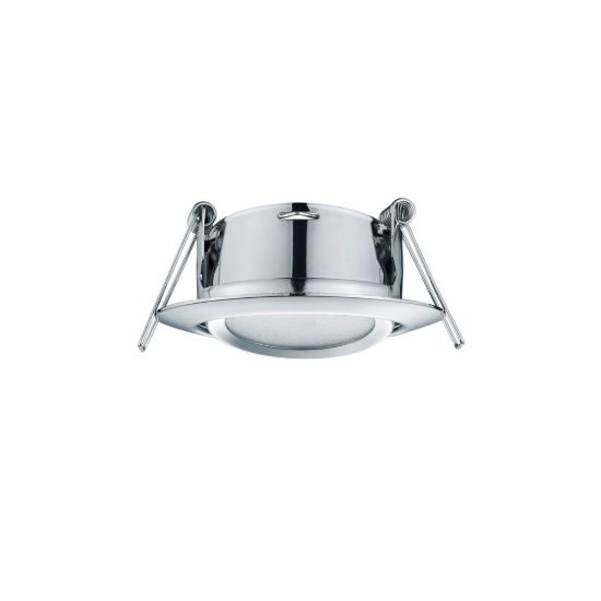 Faretto da incasso per cartongesso per soggiorno orientabile led 5w 3000k rotondo cromo